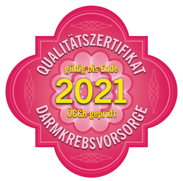 Sticker: Qualit&auml;tszertifikat Darmkrebsvorsorge